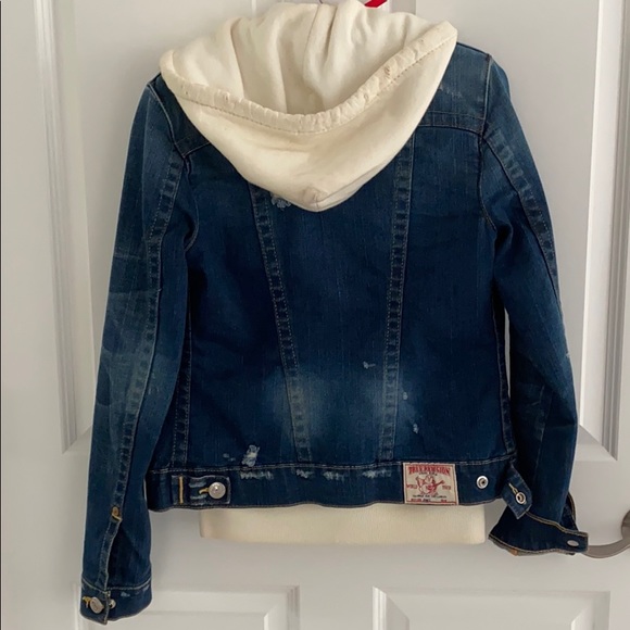 True religion Jean jacket with built in hoodie - Picture 5 of 5